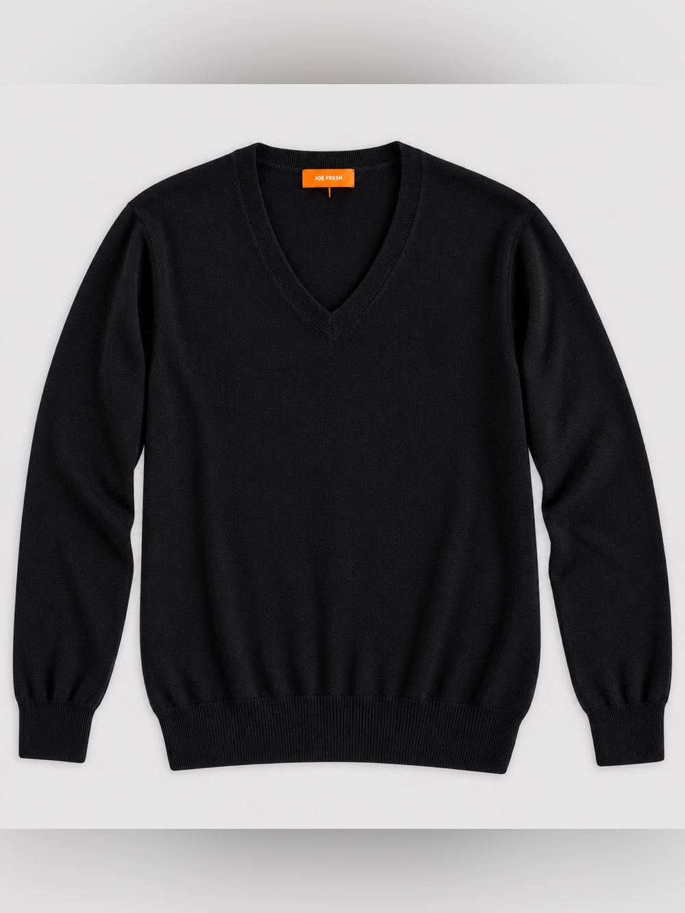 Joe Fresh Women’s Black V-Neck Sweater 100% Cashmere